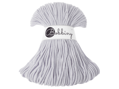 Bobbiny 3mm Braided Cotton Cord (100m/ 108yds) -- LIGHT GREY -- Macrame & Crochet