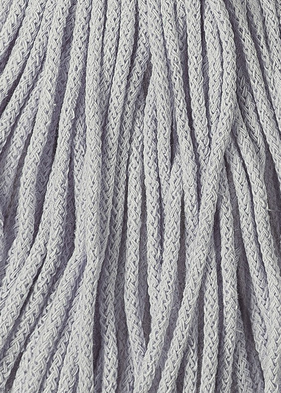 Bobbiny 3mm Braided Cotton Cord (100m/ 108yds) -- LIGHT GREY -- Macrame & Crochet