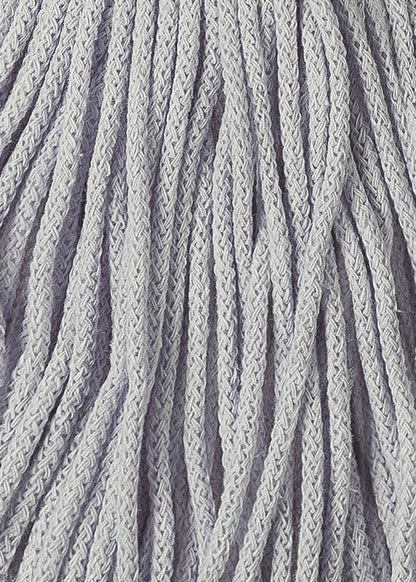 Bobbiny 3mm Braided Cotton Cord (100m/ 108yds) -- LIGHT GREY -- Macrame & Crochet