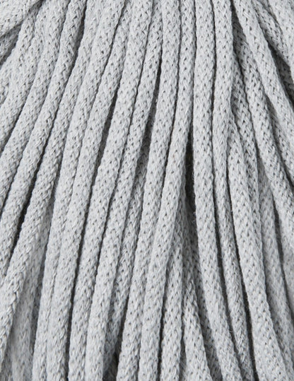Bobbiny 5mm Braided Cotton Cord (100m/ 108yds) -- LIGHT GREY -- Macrame & Crochet