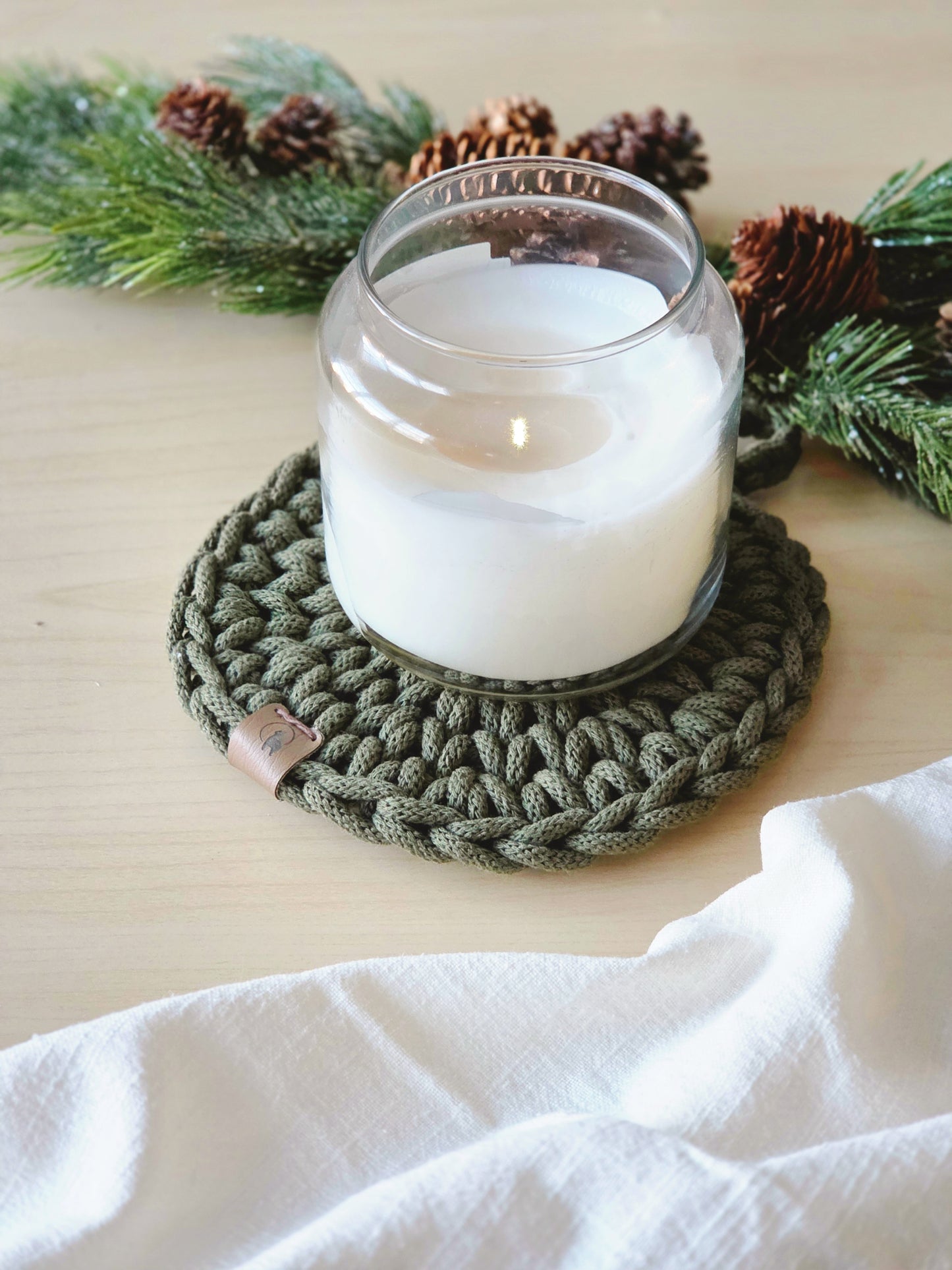 Chunky Round Hot Pad- 3 sizes Option, with or without hanging loop