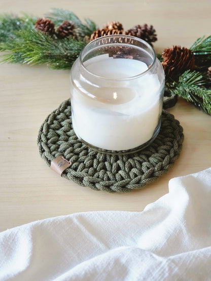 Chunky Round Hot Pad- 3 sizes Option, with or without hanging loop