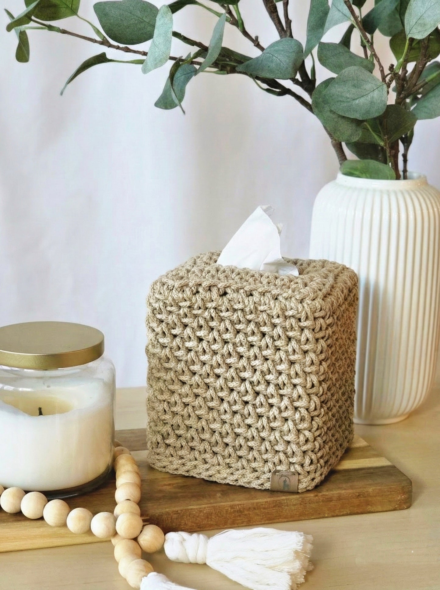 Square Tissue Box Cover Crochet Pattern PDF + Video Tutorial