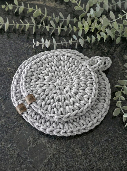 Chunky Round Hot Pad- 3 sizes Option, with or without hanging loop