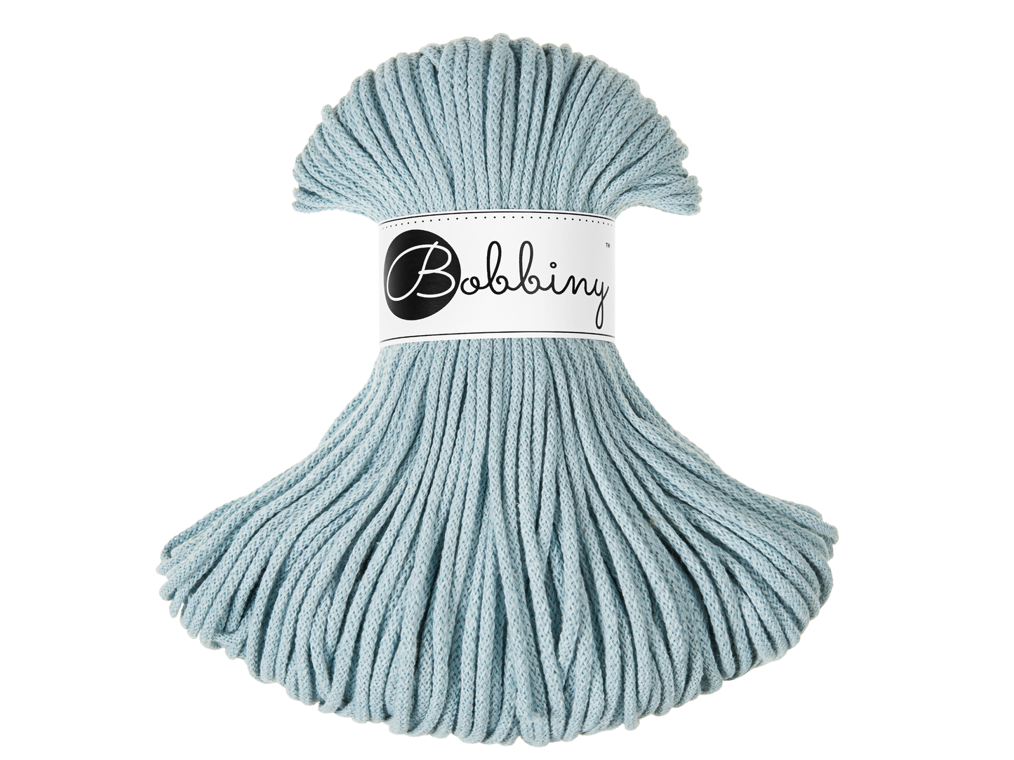 Bobbiny 3mm Braided Cotton Cord (100m/ 108yds) -- MISTY -- Macrame & Crochet