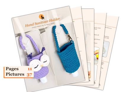 Sanitizer Cozy in 2 designs Crochet Pattern - Instant Download PDF