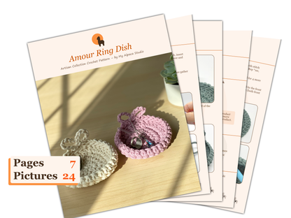 Amour Trinket Dish Crochet Pattern - Instant Download PDF