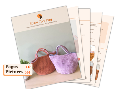 Bossa Tote Bag Crochet Pattern - Instant Download PDF