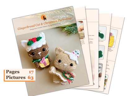 Christmas Cat Plushie Crochet Pattern - Instant Download PDF