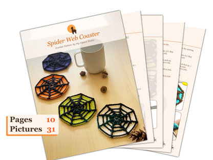 Spider Web Coaster Crochet Pattern - Instant Download PDF