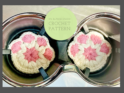 Cat Paw Car Coaster Crochet Pattern - Instant Download PDF