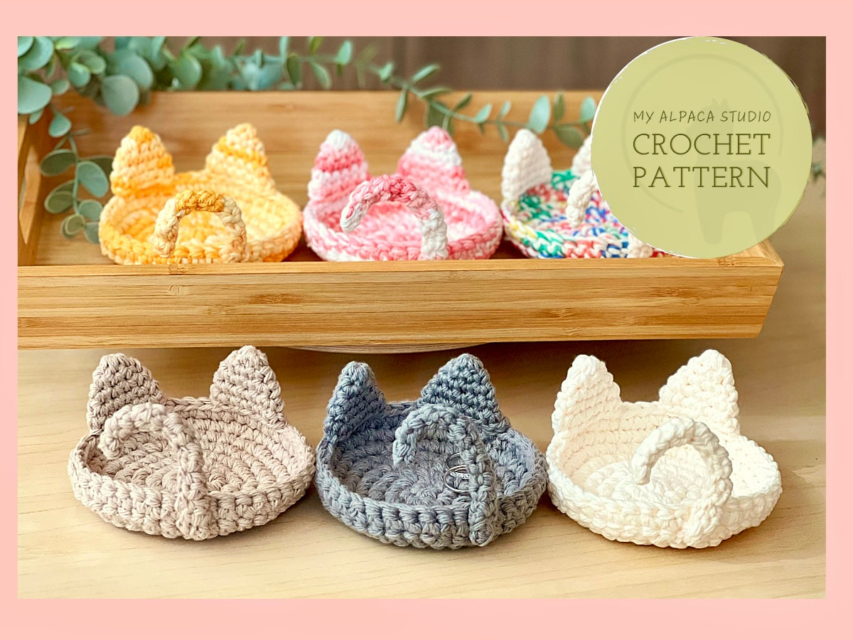 Cat Trinket Dish Crochet Pattern - Instant Download PDF