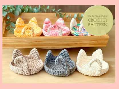 Cat Trinket Dish Crochet Pattern - Instant Download PDF