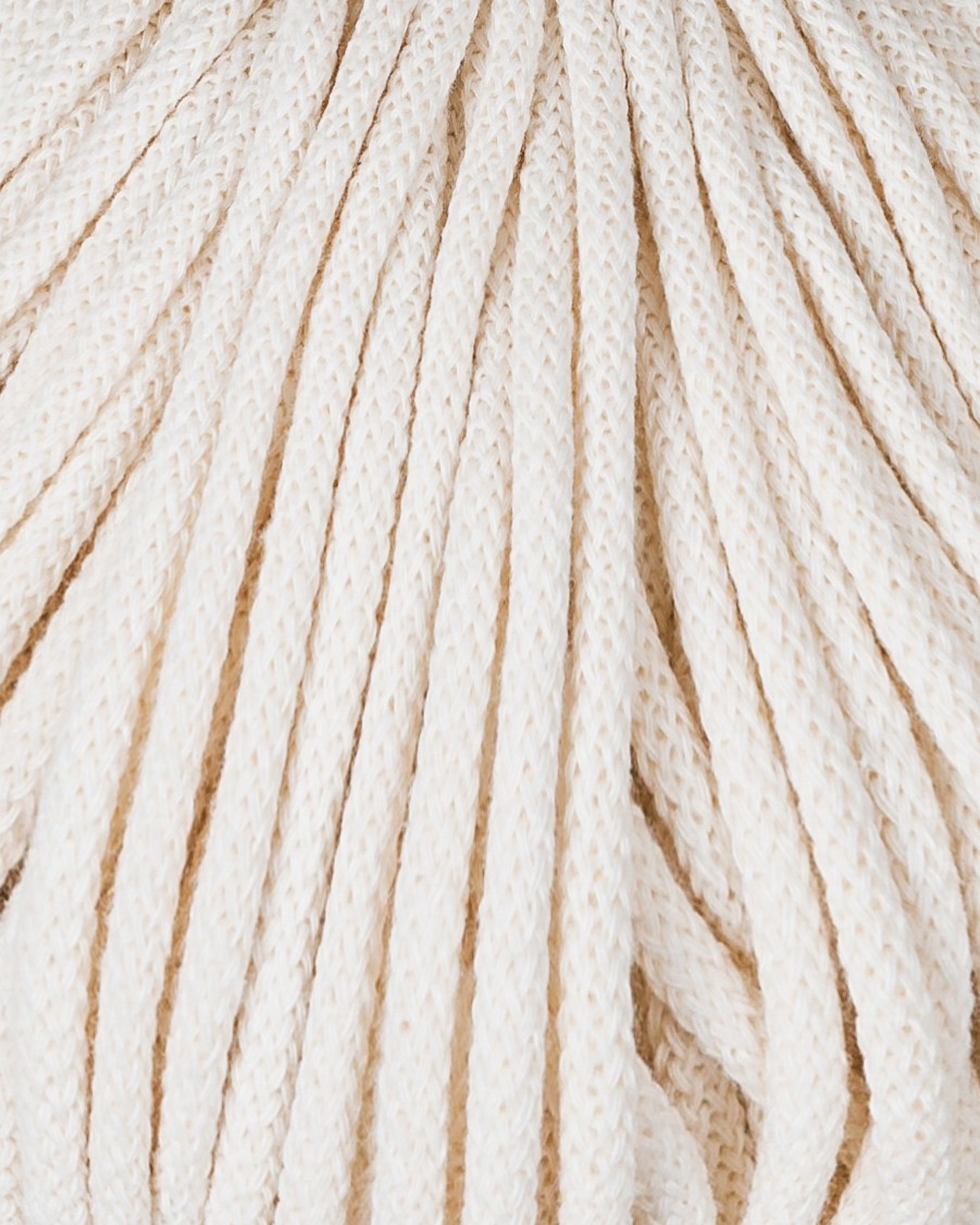 Bobbiny 5mm Braided Cotton Cord (100m/ 108yds) -- NATURAL -- Macrame & Crochet