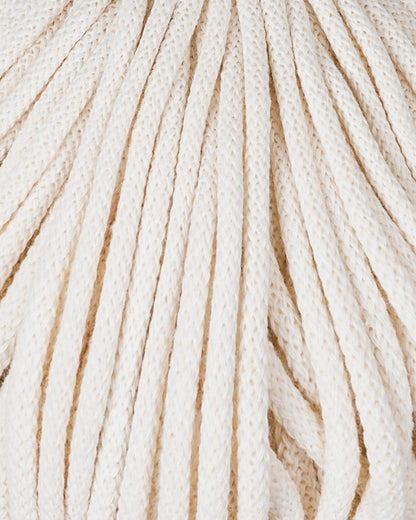 Bobbiny 5mm Braided Cotton Cord (100m/ 108yds) -- NATURAL -- Macrame & Crochet