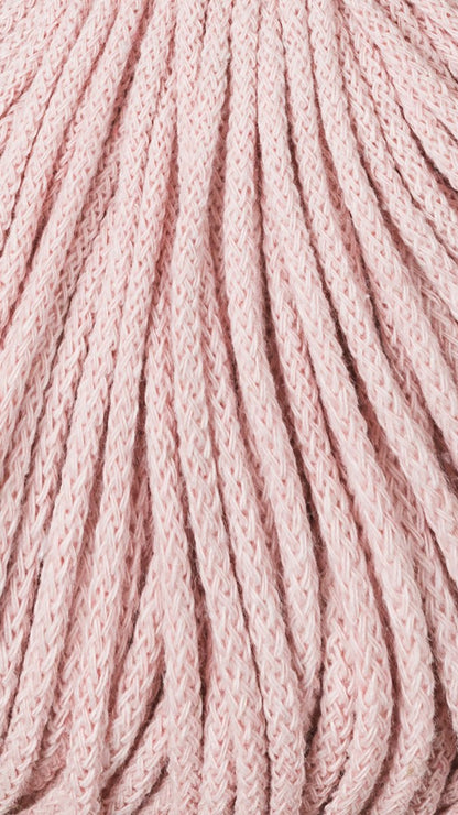 Bobbiny 3mm Braided Cotton Cord (100m/ 108yds) -- PASTEL PINK -- Macrame & Crochet