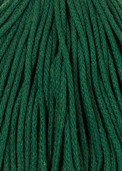 Bobbiny 3mm Braided Cotton Cord (100m/ 108yds) -- PINE GREEN -- Macrame & Crochet