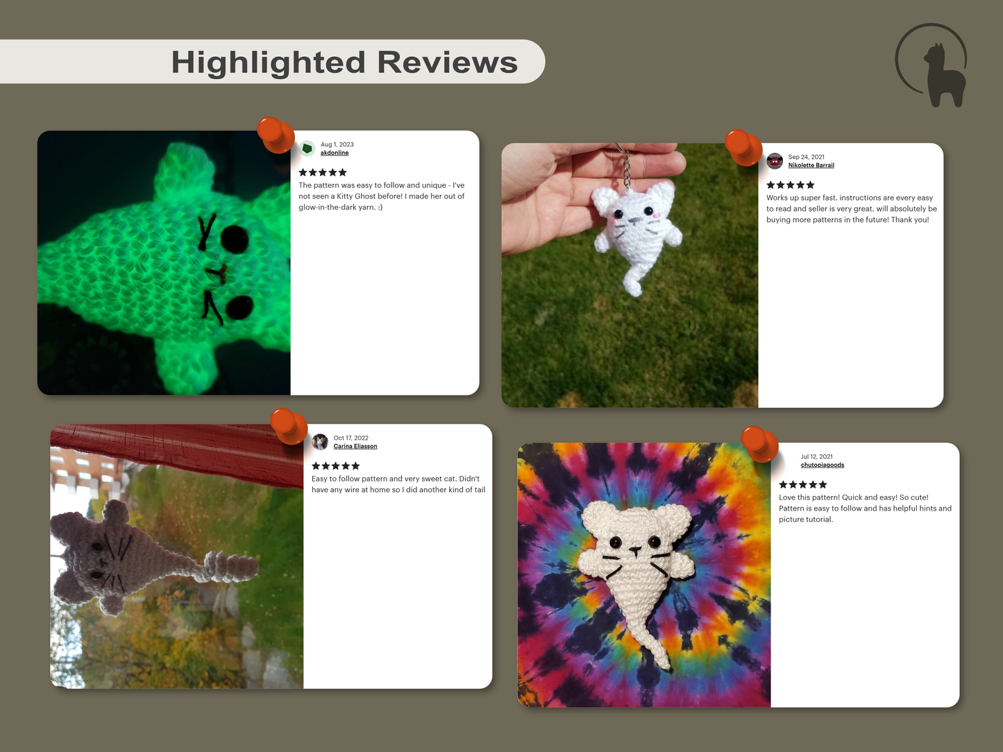 Ghost Cat Pocket Doll Crochet Pattern - Instant Download PDF