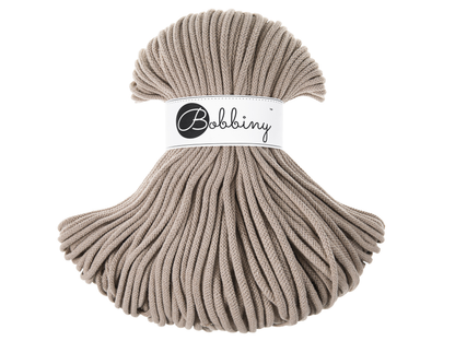 Bobbiny 5mm Braided Cotton Cord (100m/ 108yds) -- SAND -- Macrame & Crochet
