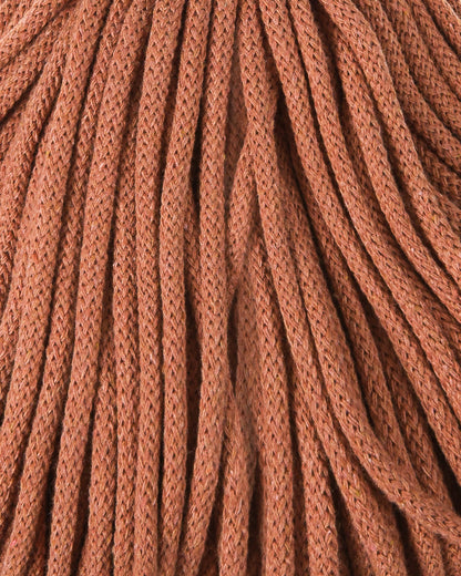 Bobbiny 5mm Braided Cotton Cord (100m/ 108yds) -- TERRA COTTA -- Macrame & Crochet