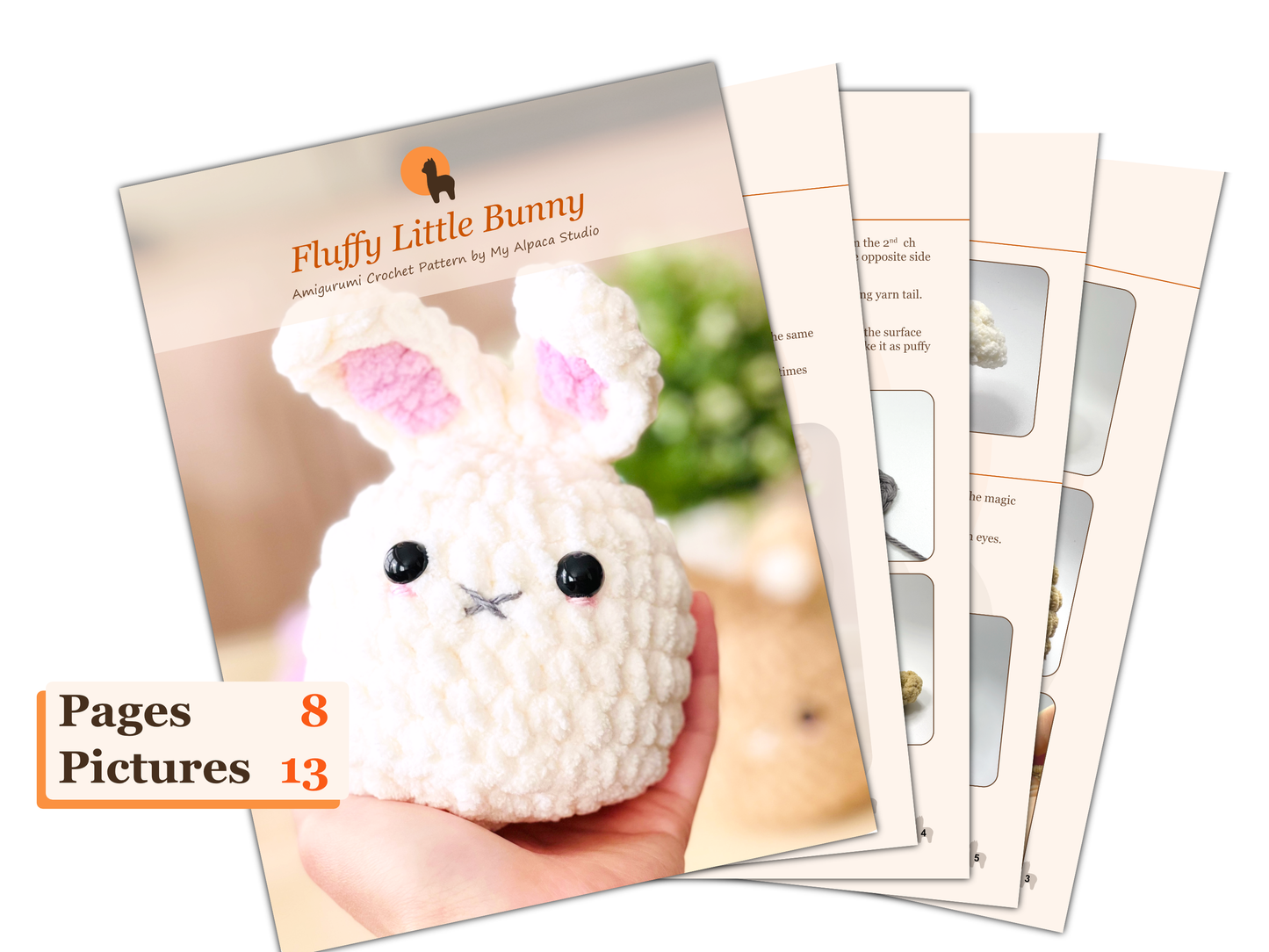 Fluffy lil Bunny Crochet Pattern - Instant Download PDF