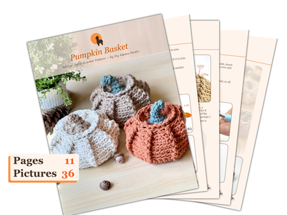 Pumpkin Basket Crochet Pattern - Instant Download PDF