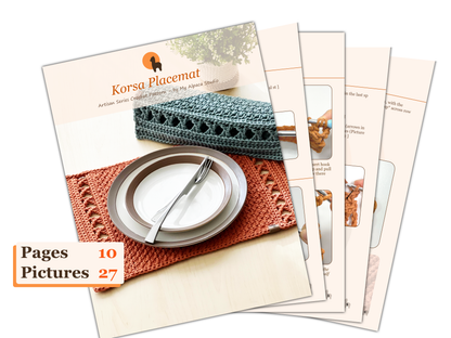 Korsa Placemat Crochet Pattern - Instant Download PDF