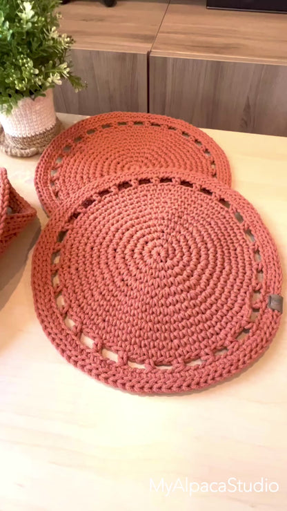 Terra Placemat Crochet Pattern - Instant Download PDF
