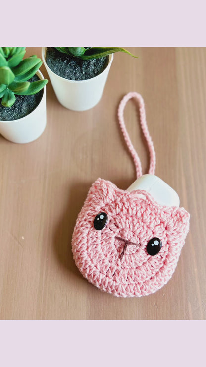 Cat Foldable Market Bag Crochet Pattern - Instant Download PDF