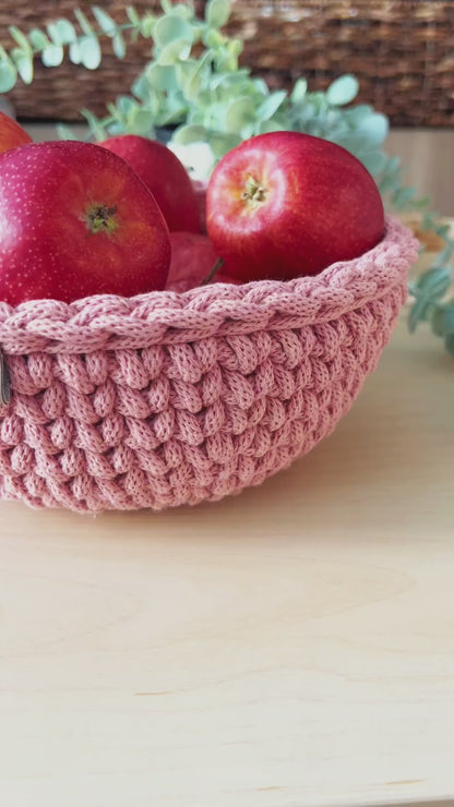 Catchall Basket in 2 sizes (6" & 9") Crochet Pattern - Instant Download PDF