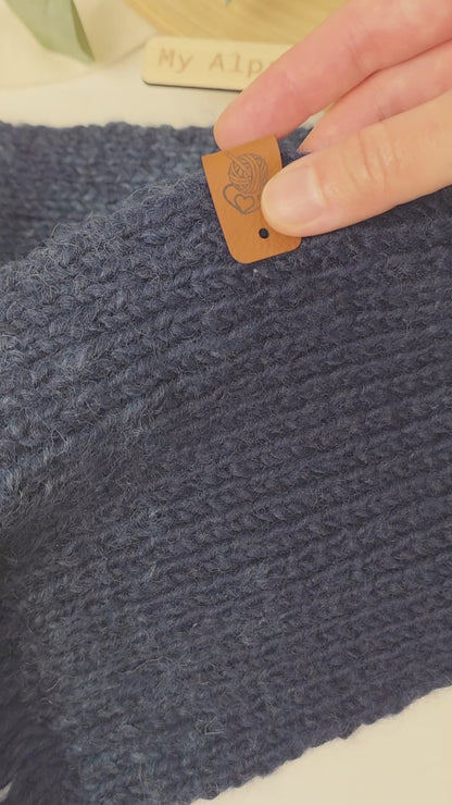 Vegan Leather Tags (set of 5, 10 or 20), Snap-rivets included