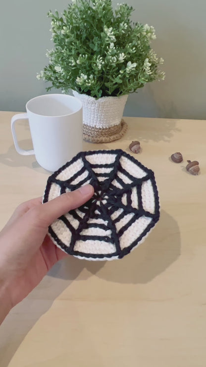 Spider Web Coaster Crochet Pattern - Instant Download PDF
