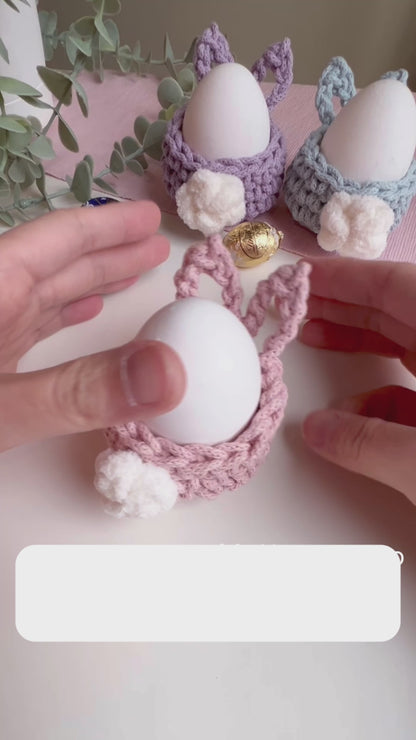 Bunny Egg Basket Crochet Pattern PDF + Video Tutorial