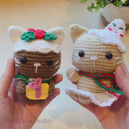 Christmas Cat Plushie Crochet Pattern - Instant Download PDF