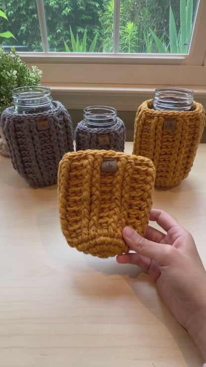 Hand-crocheted Mason Jar Cozy (Pint/ Quart)