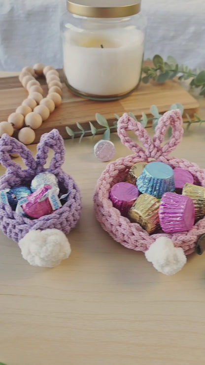 Bunny Coaster in 2 sizes Crochet Pattern PDF + Video Tutorial