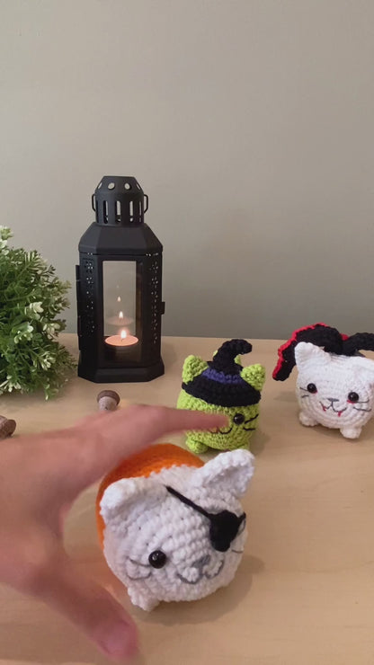 Halloween Costume Kitties Crochet Pattern - Instant Download PDF