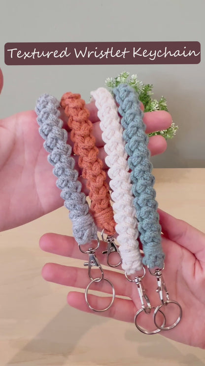 Handmade Crochet Key Fob Wristlet- 2 Length Options