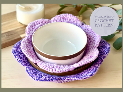 Bowl Cozy in 2 sizes Crochet Pattern - Instant Download PDF
